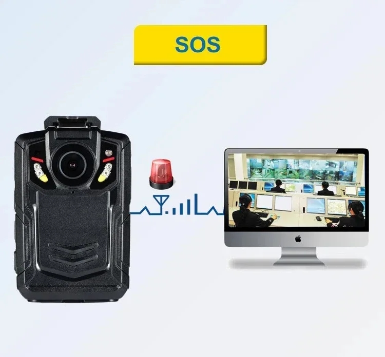 Night Vision Camera Wifi 4G - كاميرات الجسم BC102 بشاشة LCD مقاس