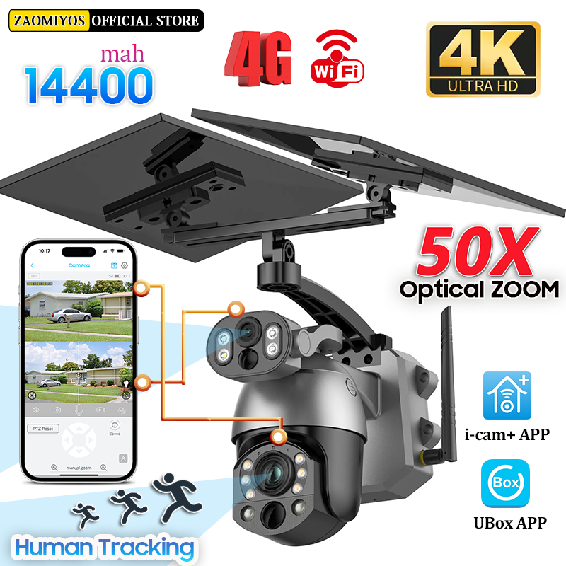 Night Vision Camera Wifi 4G - كاميرا 4K 50X ZOOM 10MP تعمل