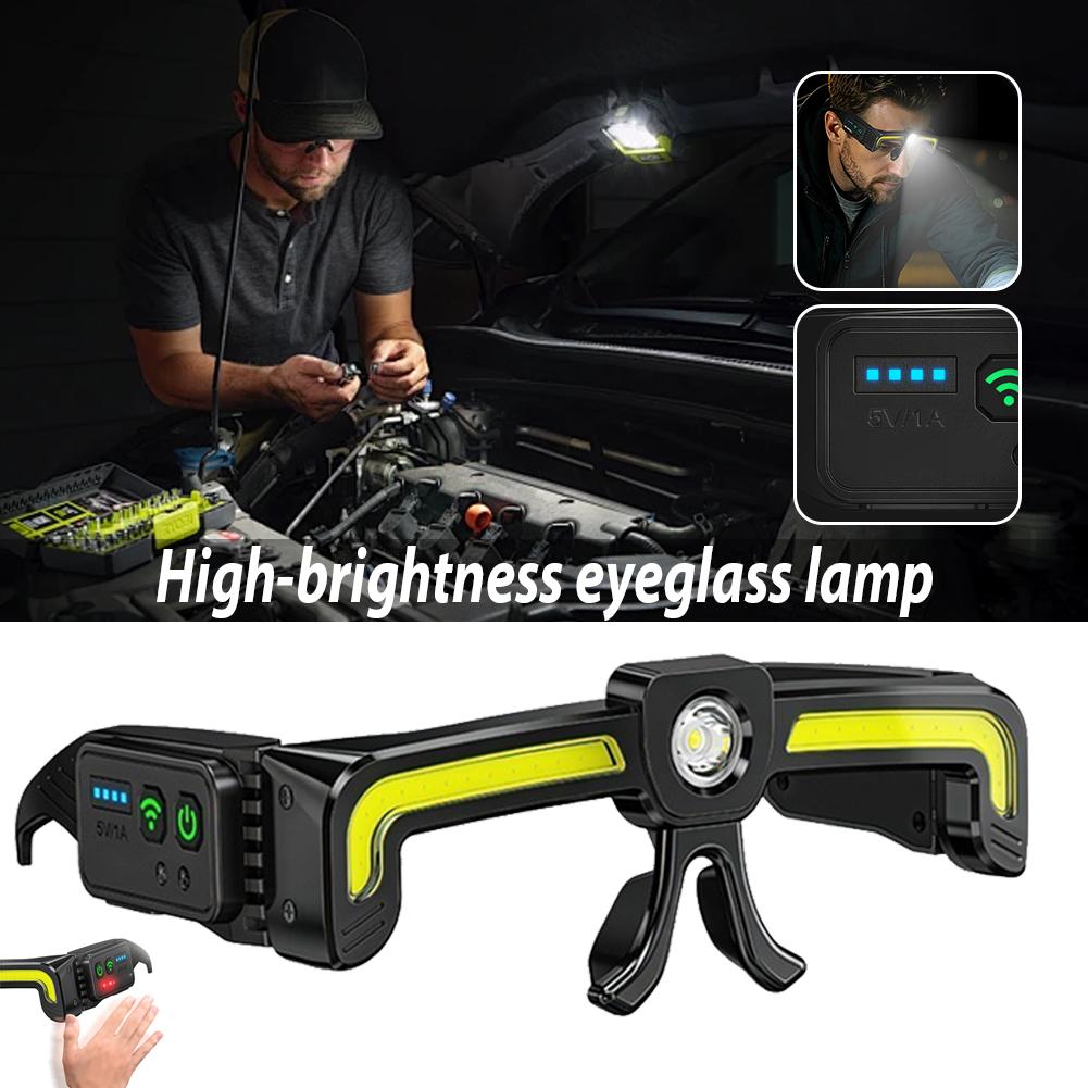 Night Vision Goggles Head Mounted - مصباح أمامي للرأس بتقنية COB LED،