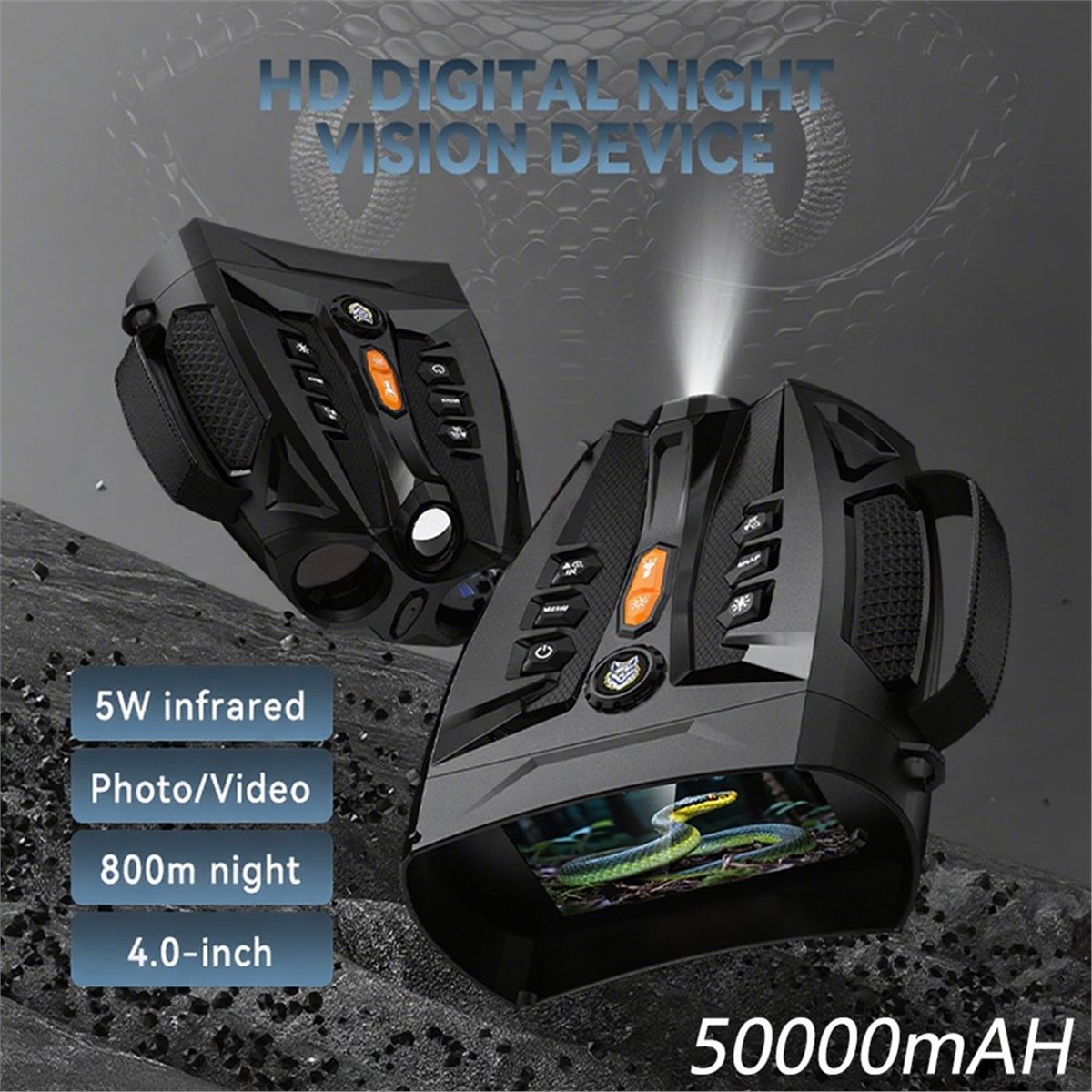 Digital Night Vision Binoculars 4K - منظار ليلي بشاشة 4.0 بوصة ودقة