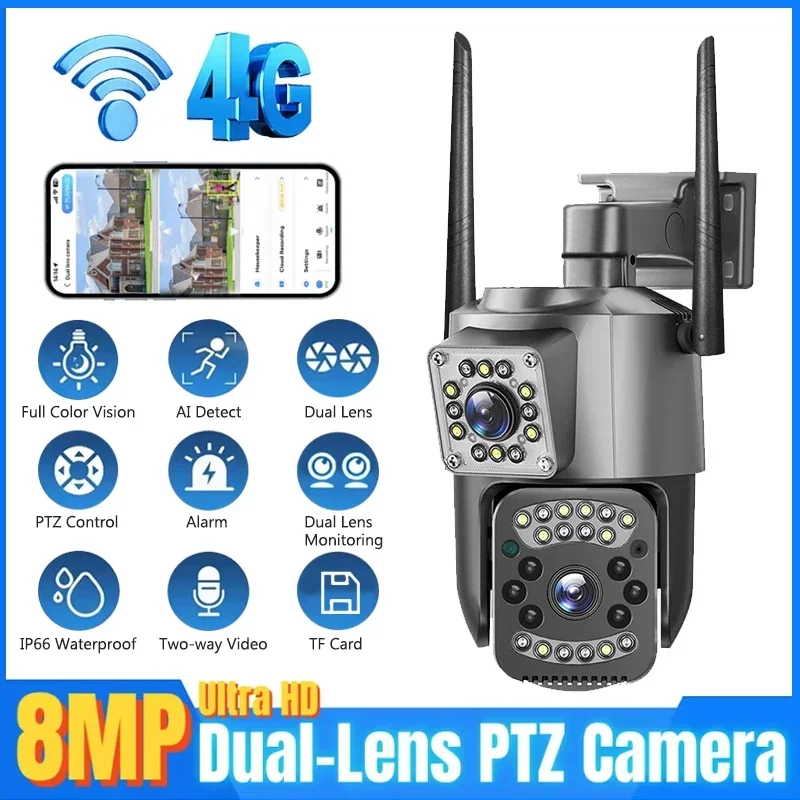Night Vision Camera Wifi 4G - 8MP واي فاي كاميرا IP 4K