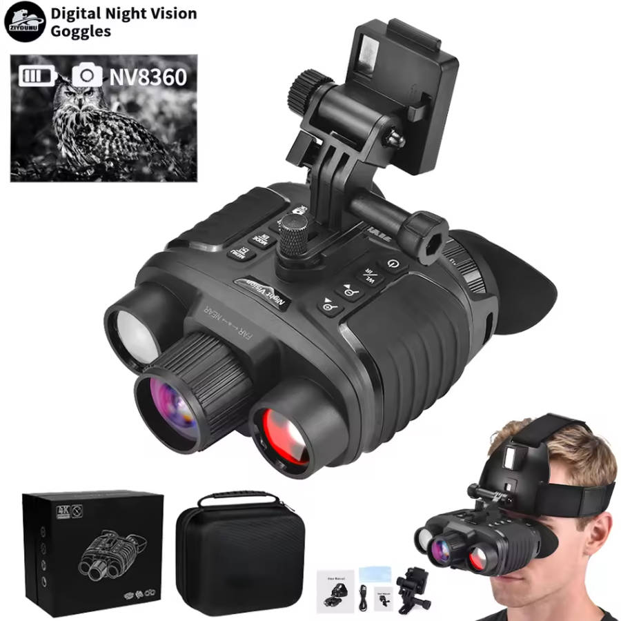 جديد وصول NV8360 4K للرؤية الل - مراجعة Night Vision Goggles Head Mounted وسعره