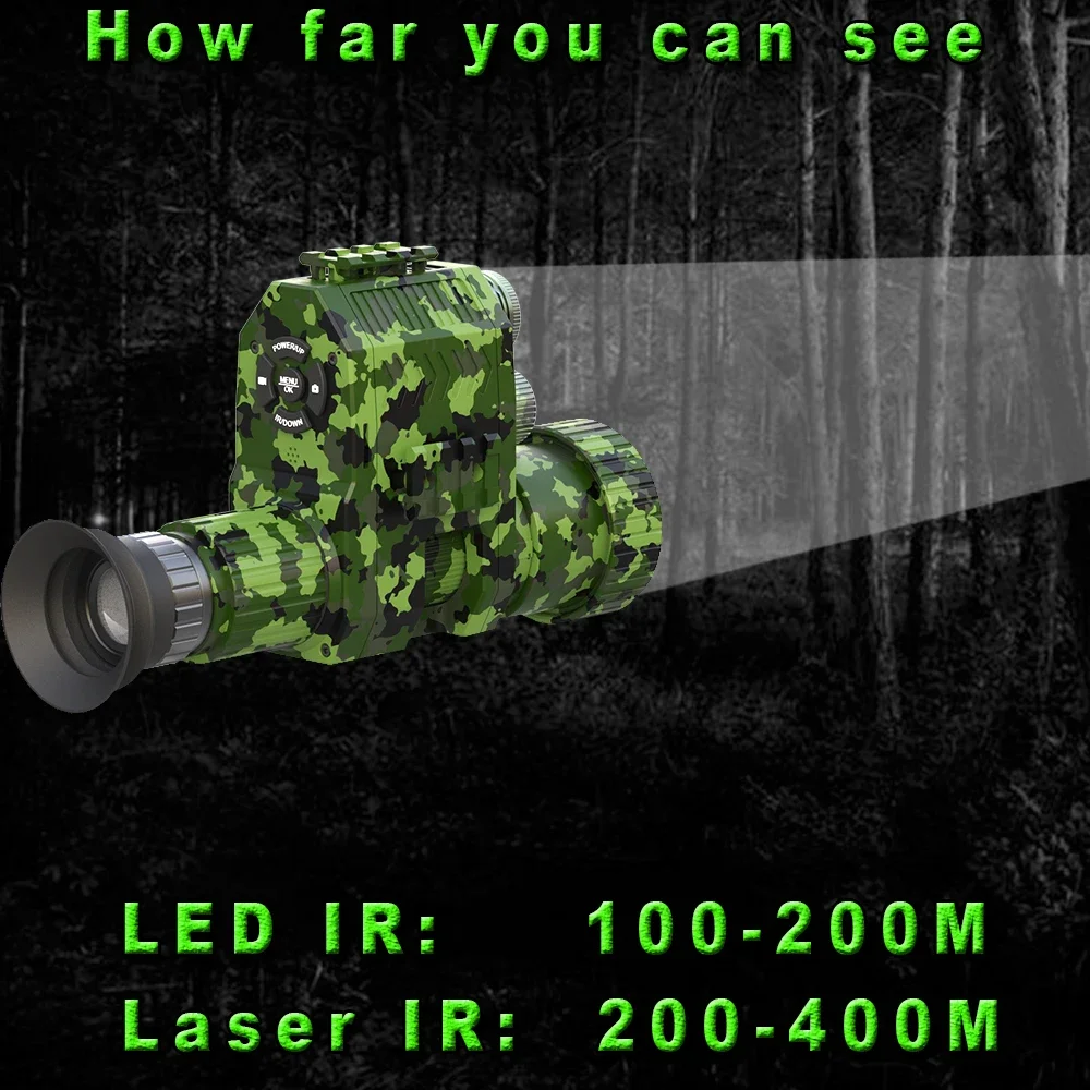 Megaorei NK007plus 200-400M أح - مراجعة Night Vision Monocular 1080P وسعره