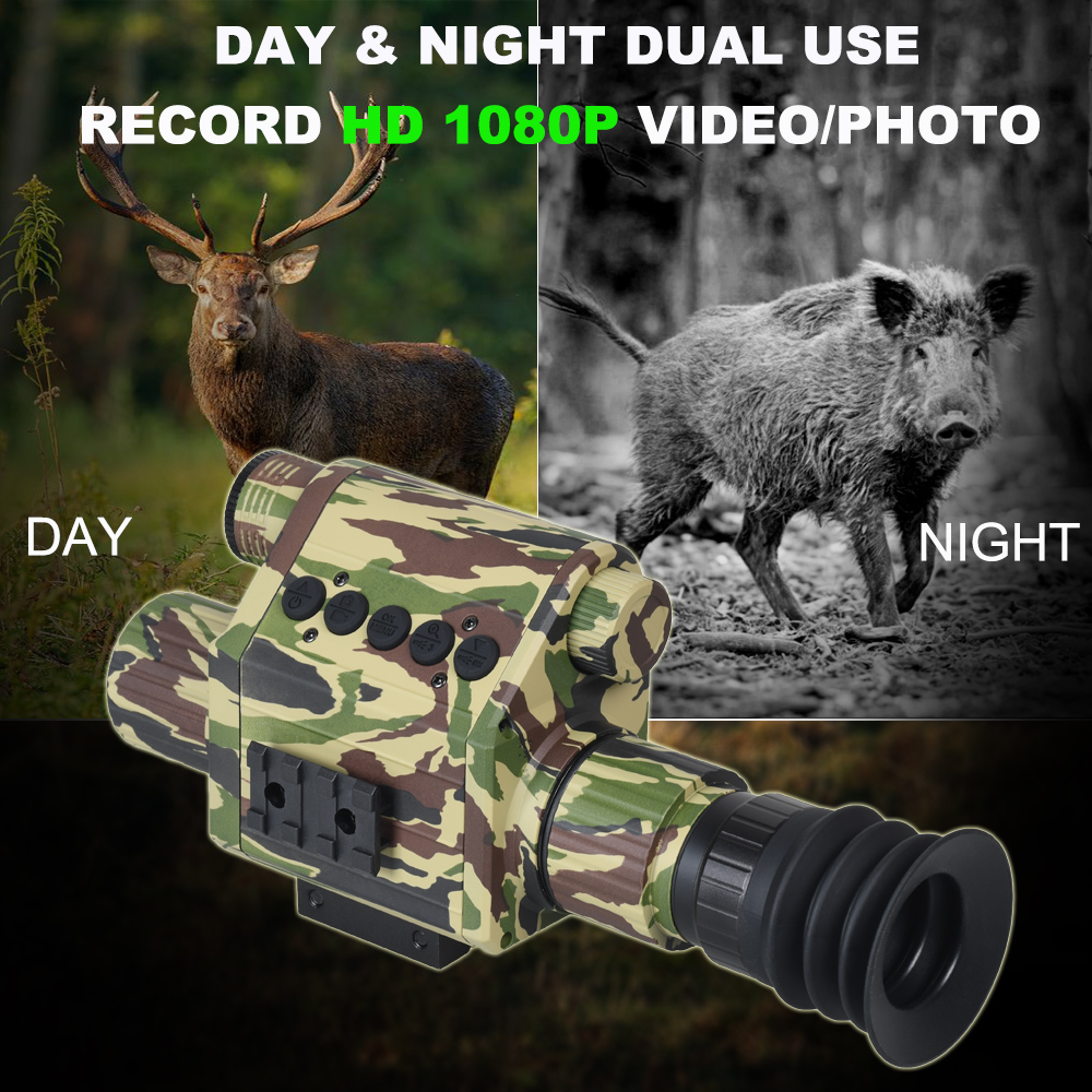 منظار رؤية ليلية رقمي للنهار و - مراجعة Night Vision Monocular 1080P وسعره