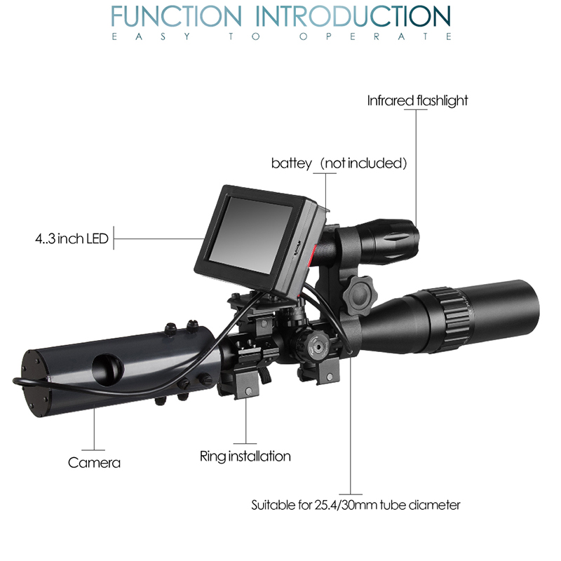 الصيد الحياة البرية فخ الأشعة  - مراجعة Night Vision Rifle Scope Ir 850Nm وسعره