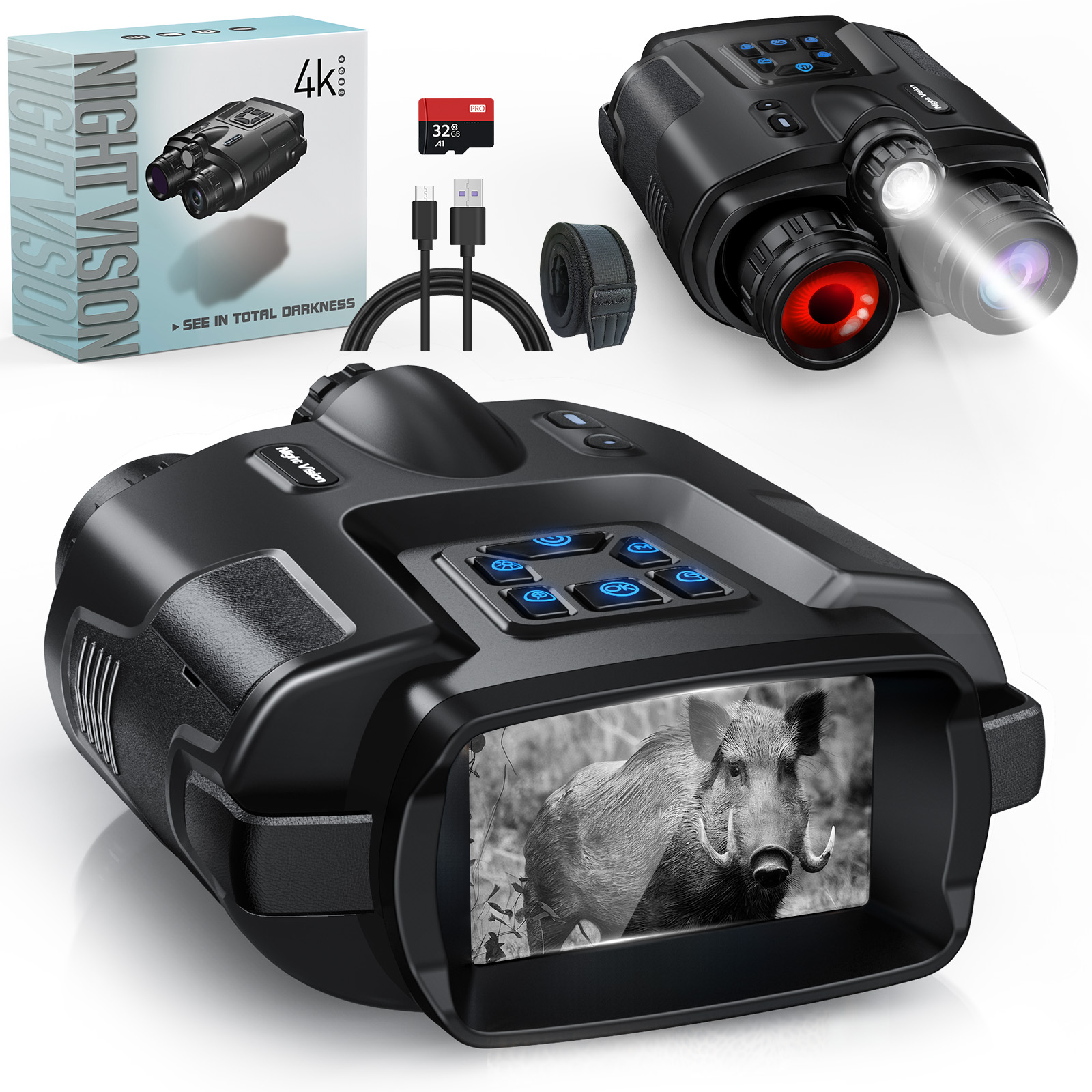 مناظير للرؤية الليلية بدقة 4K  - مراجعة Night Vision Goggles Gen 3 وسعره