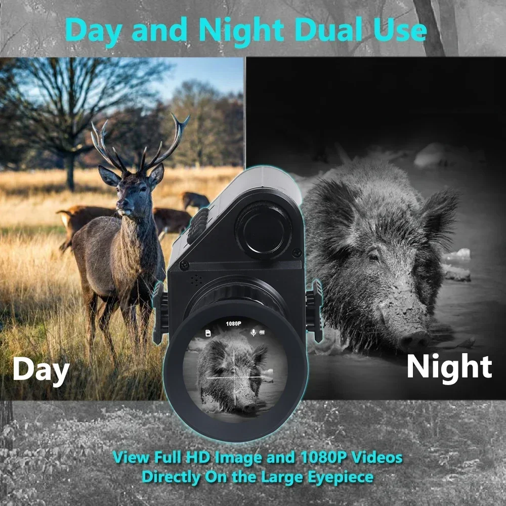 Riflescope فائق الدقة للرؤية ا - مراجعة Night Vision Monocular 1080P وسعره