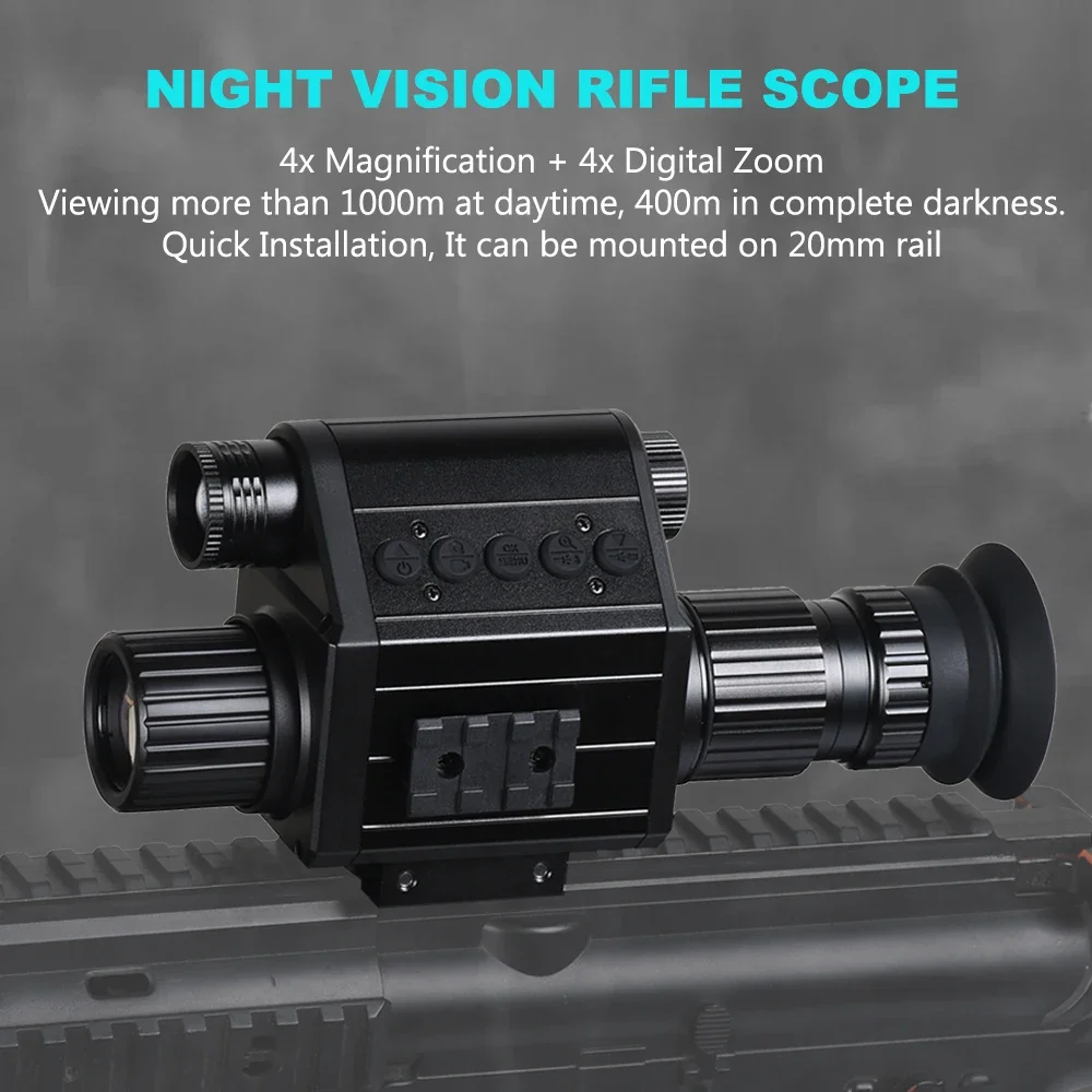 Riflescope فائق الدقة للرؤية ا - مراجعة Night Vision Monocular 1080P وسعره