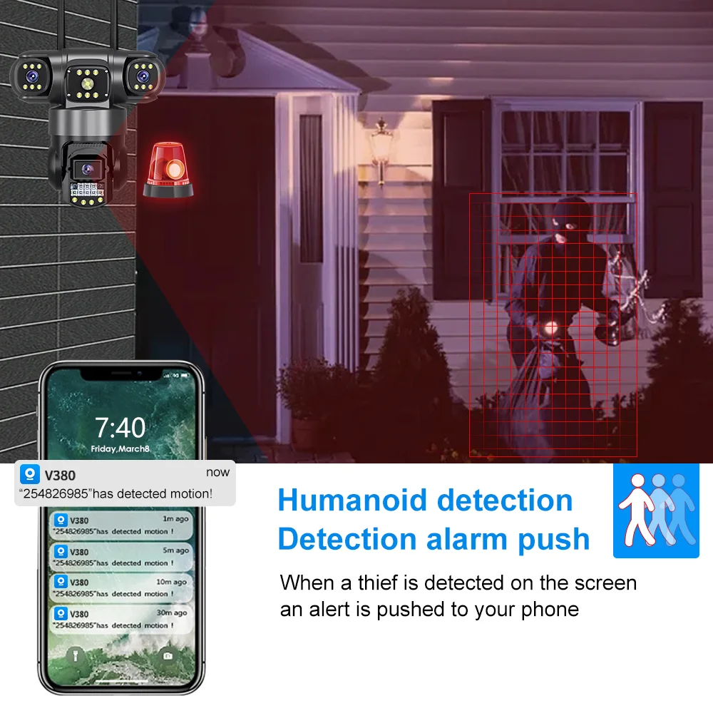 كاميرا V380 Pro 4G خارجية مقاو - مراجعة Night Vision Camera Wifi 4G وسعره