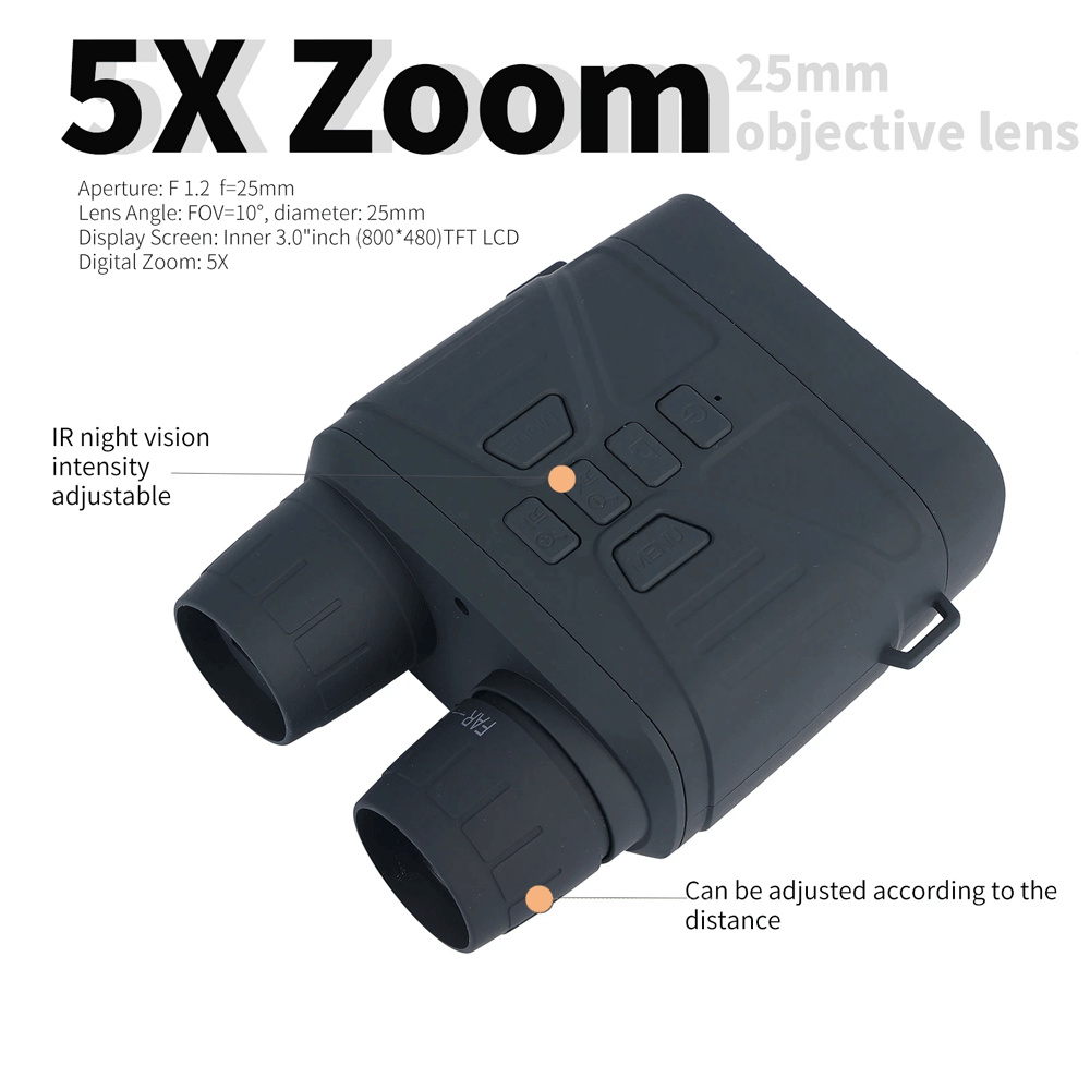 4K 3 بوصة الأشعة تحت الحمراء ا - مراجعة Digital Night Vision Binoculars 4K وسعره