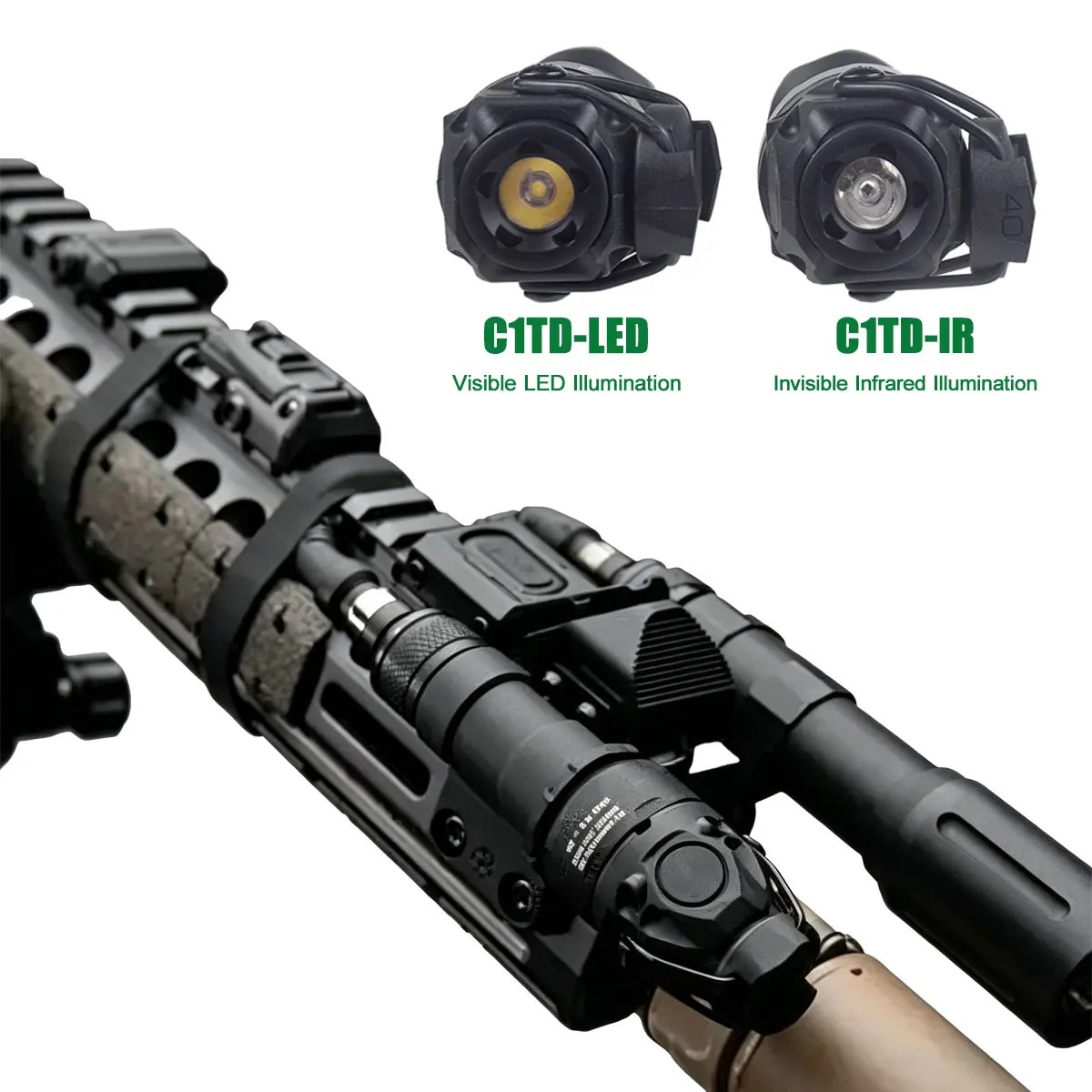 مصباح تكتيكي قابل للتعديل KIJI - مراجعة Ir Illuminator 850Nm Flashlight وسعره