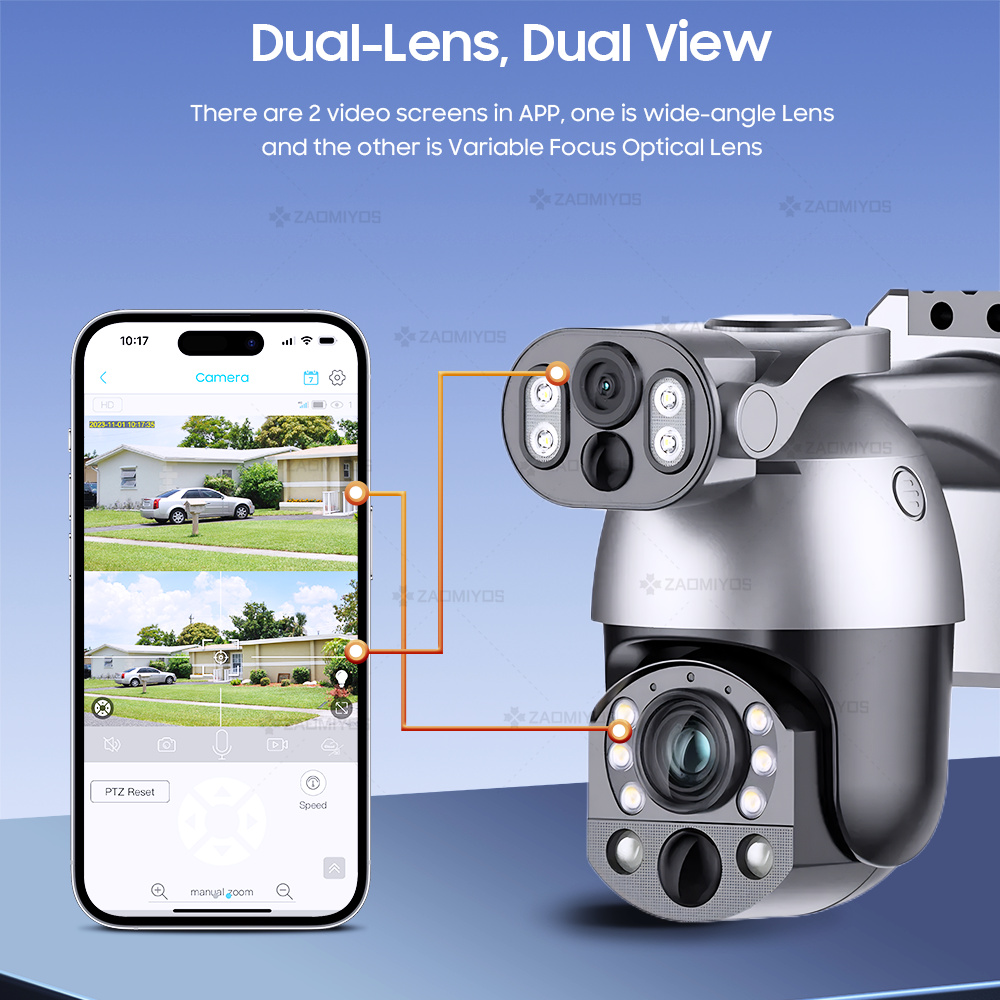 كاميرا 4K 50X ZOOM 10MP تعمل ب - مراجعة Night Vision Camera Wifi 4G وسعره