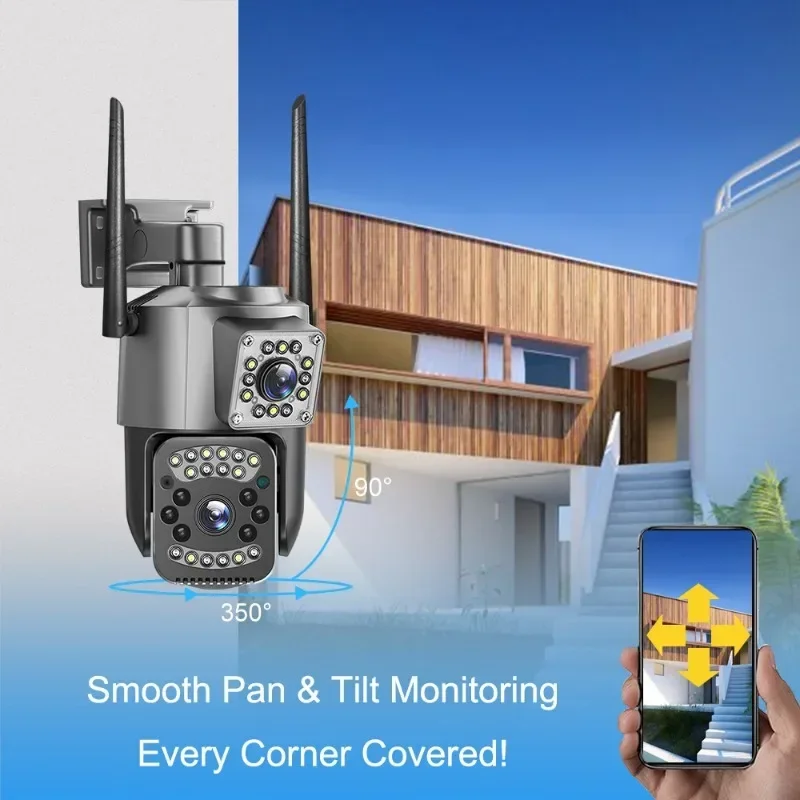 8MP واي فاي كاميرا IP 4K PTZ ع - مراجعة Night Vision Camera Wifi 4G وسعره