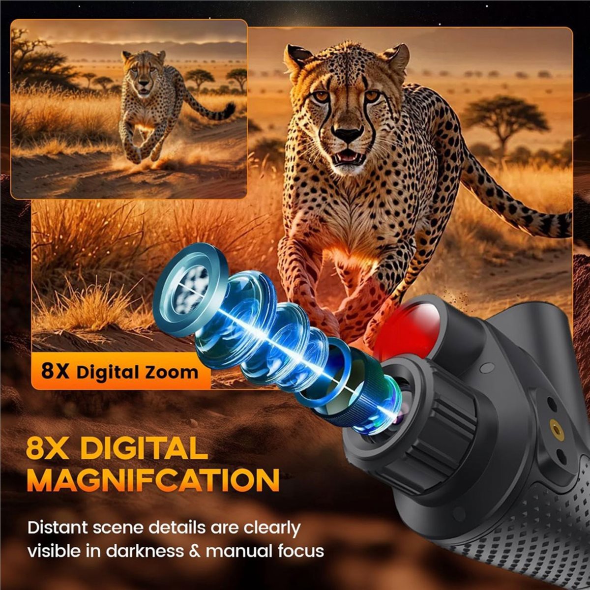 جهاز رؤية ليلية رقمي أحادي الع - مراجعة Night Vision Monocular 8X وسعره