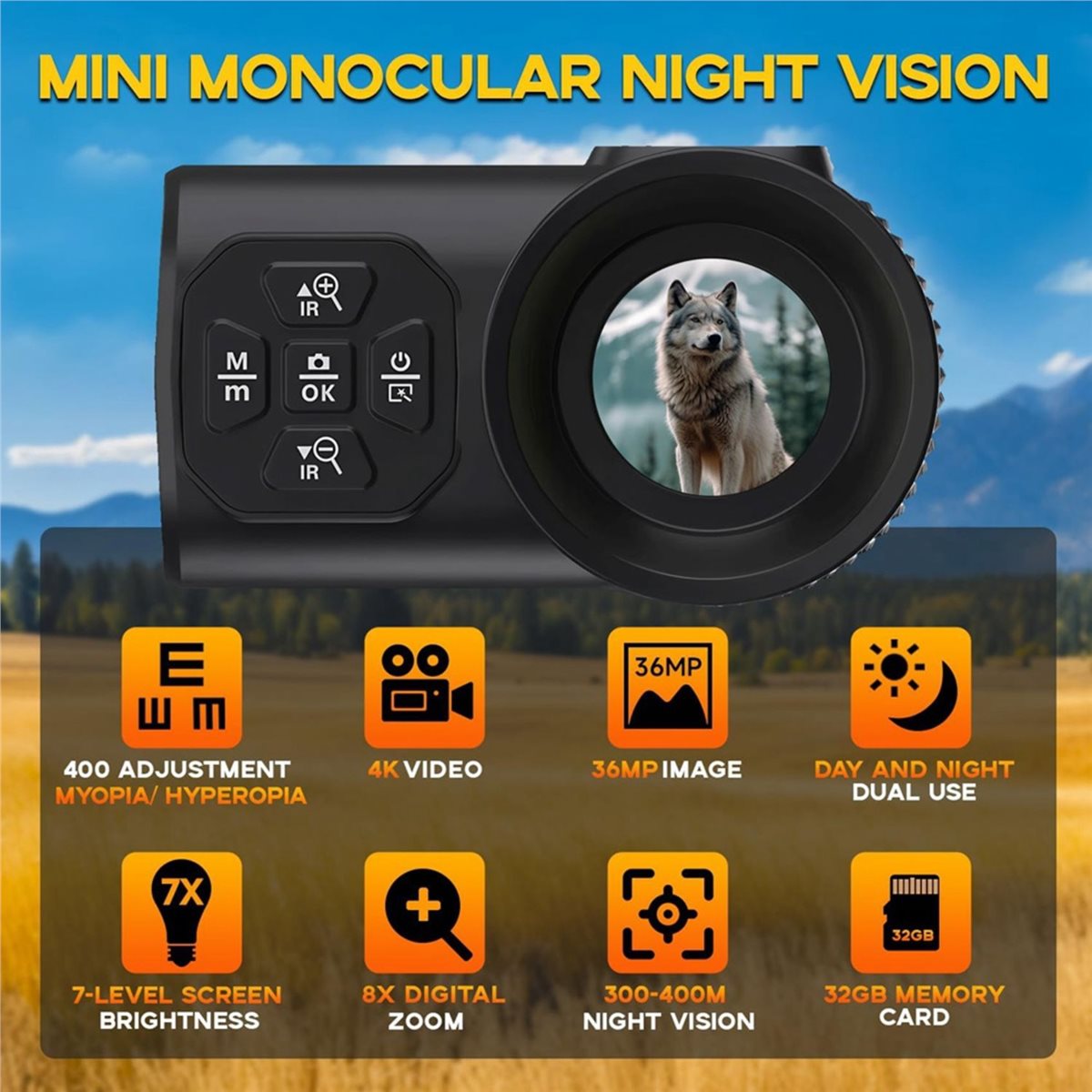 جهاز رؤية ليلية رقمي أحادي الع - مراجعة Night Vision Monocular 8X وسعره