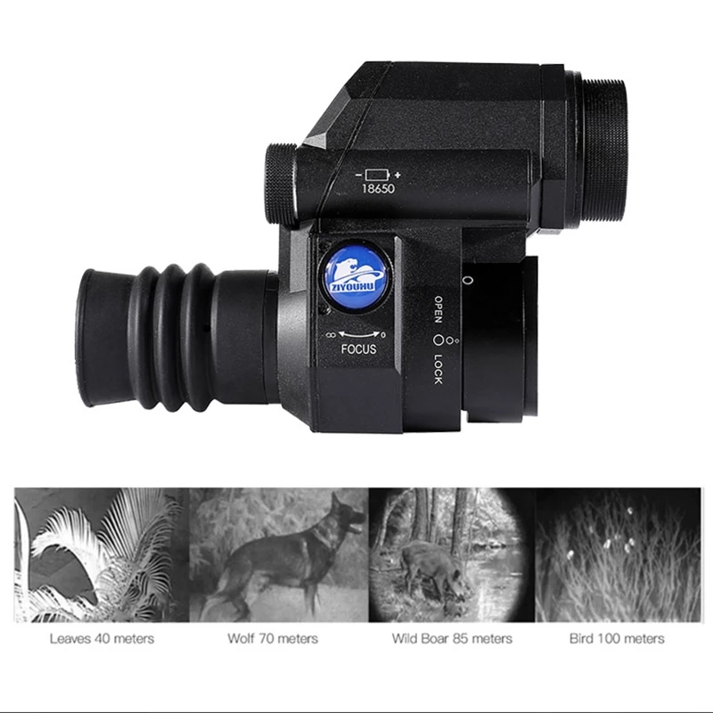 تلسكوب بمشبك مع رؤية ليلية بال - مراجعة Night Vision Rifle Scope Ir 850Nm وسعره