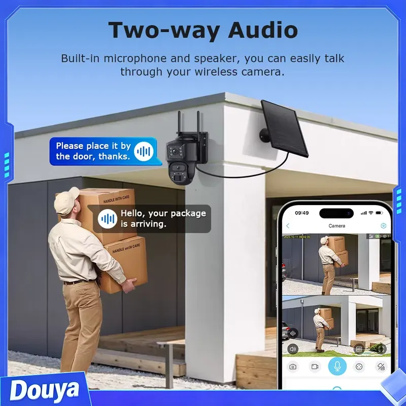 كاميرا شمسية بدقة 6 ميجابكسل،  - مراجعة Night Vision Camera Wifi 4G وسعره