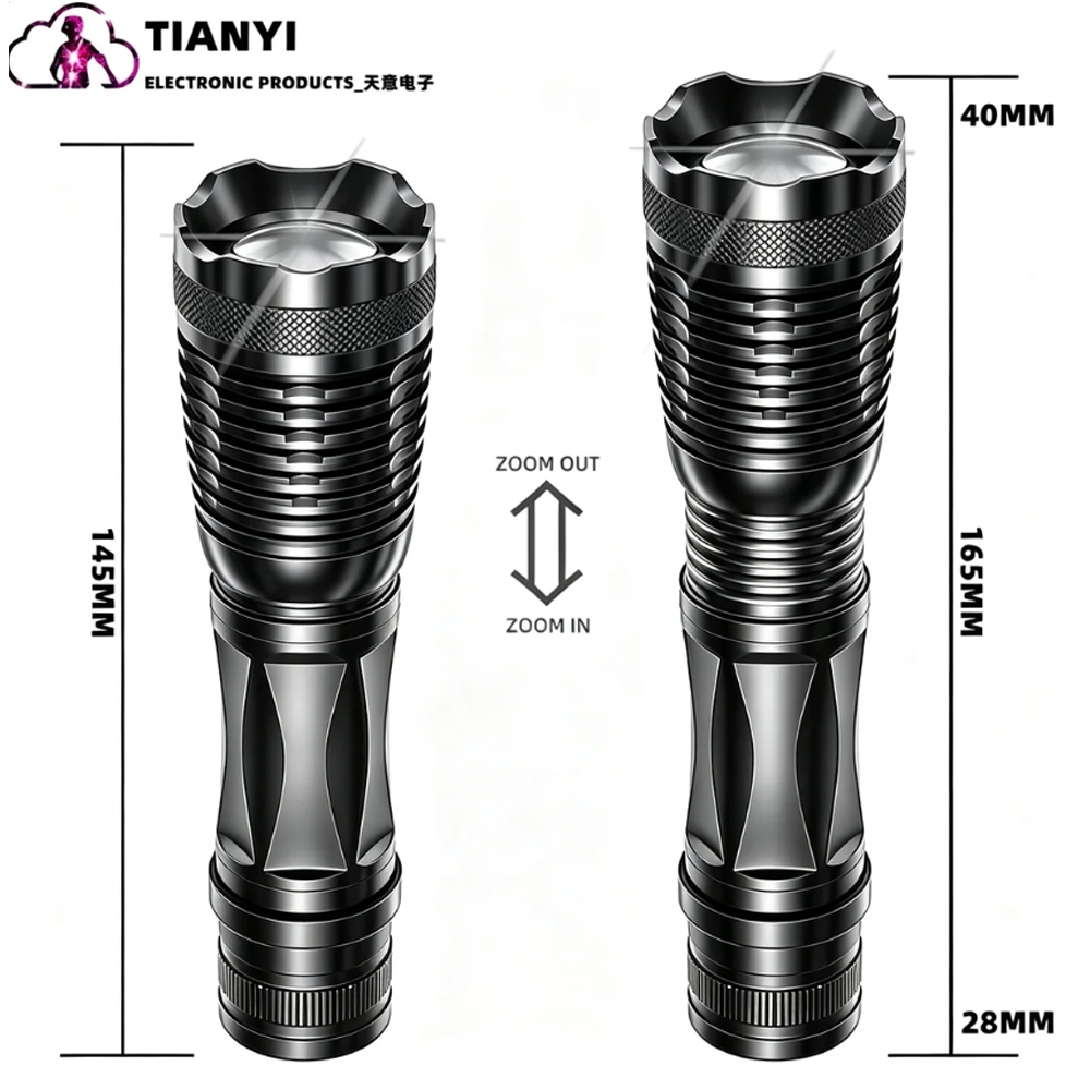 مصباح يدوي تكتيكي E6، إضاءة قو - مراجعة Ir Illuminator 850Nm Flashlight وسعره