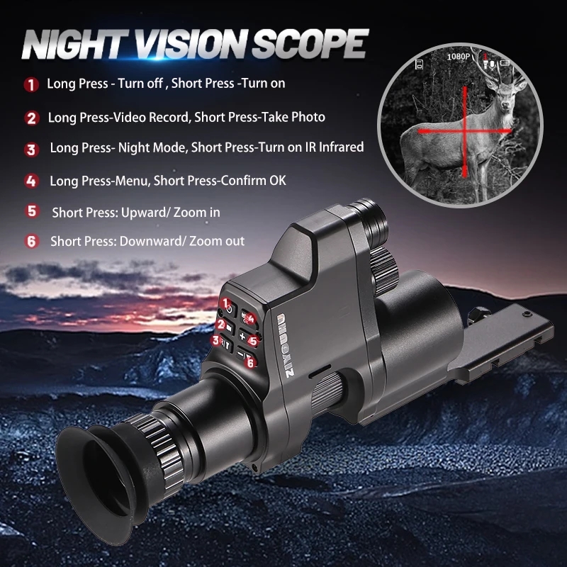 NV4B كليب على للرؤية الليلية ا - مراجعة Night Vision Scope 4X Digital وسعره