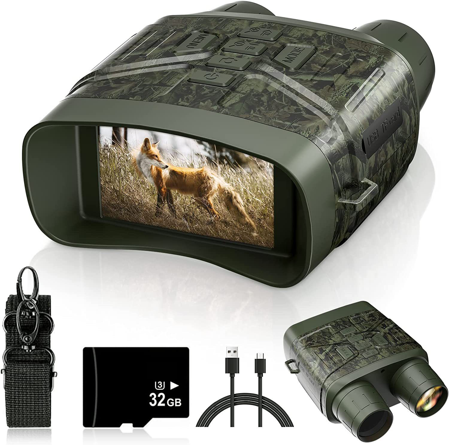 مناظير تكبير رقمية 5X، أجهزة ر - مراجعة Digital Night Vision Binoculars 4K وسعره