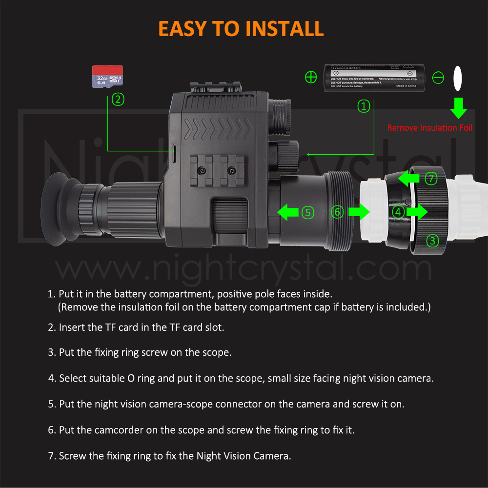 مرفق نطاق الرؤية الليلية الرقم - مراجعة Night Vision Rifle Scope Ir 850Nm وسعره