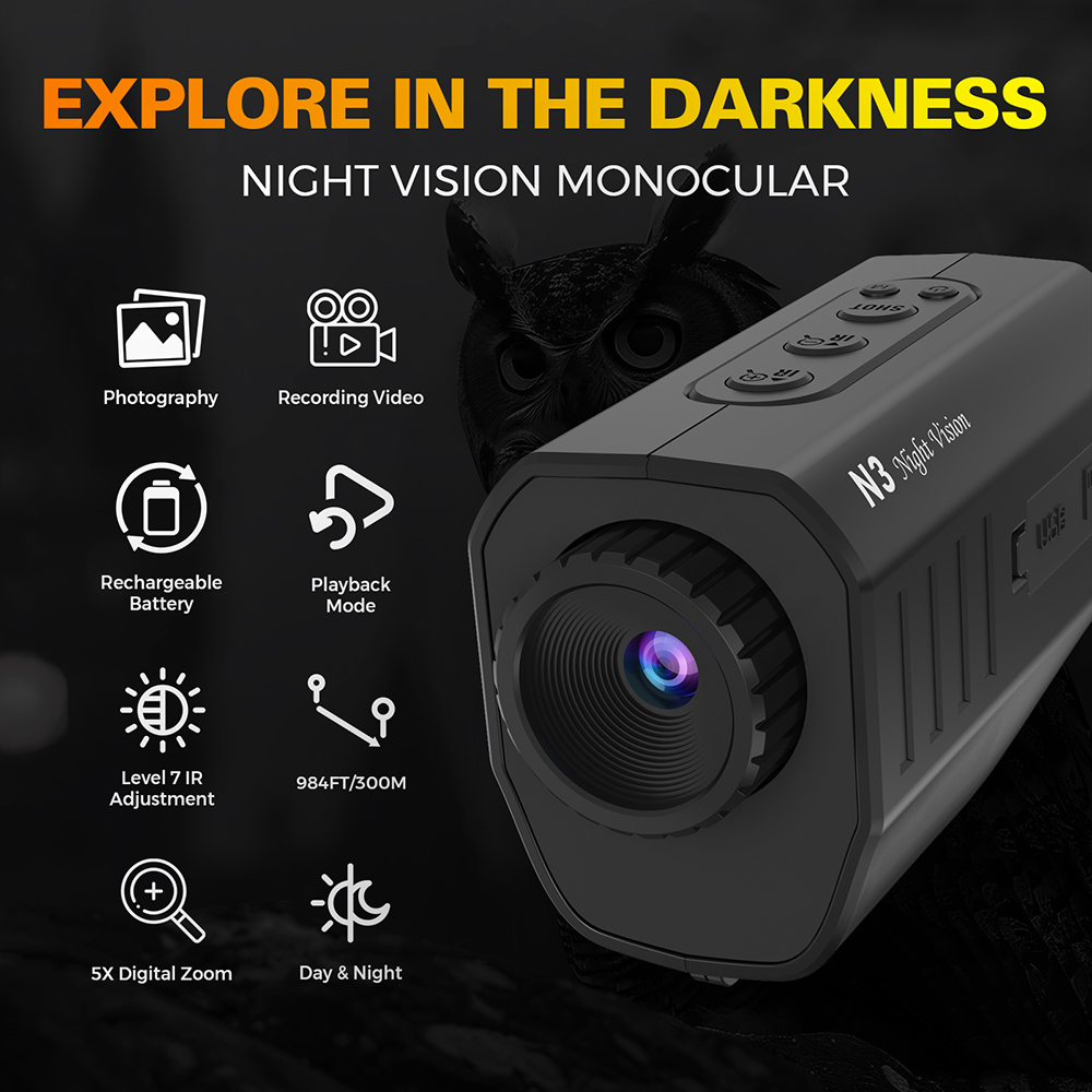 منظار رؤية ليلية أحادي العين ب - مراجعة Night Vision Monocular 1080P وسعره
