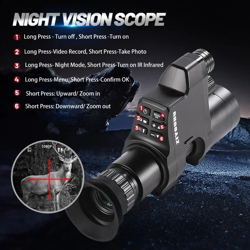 منظار أحادي للرؤية الليلية الر - مراجعة Night Vision Monocular 1080P وسعره