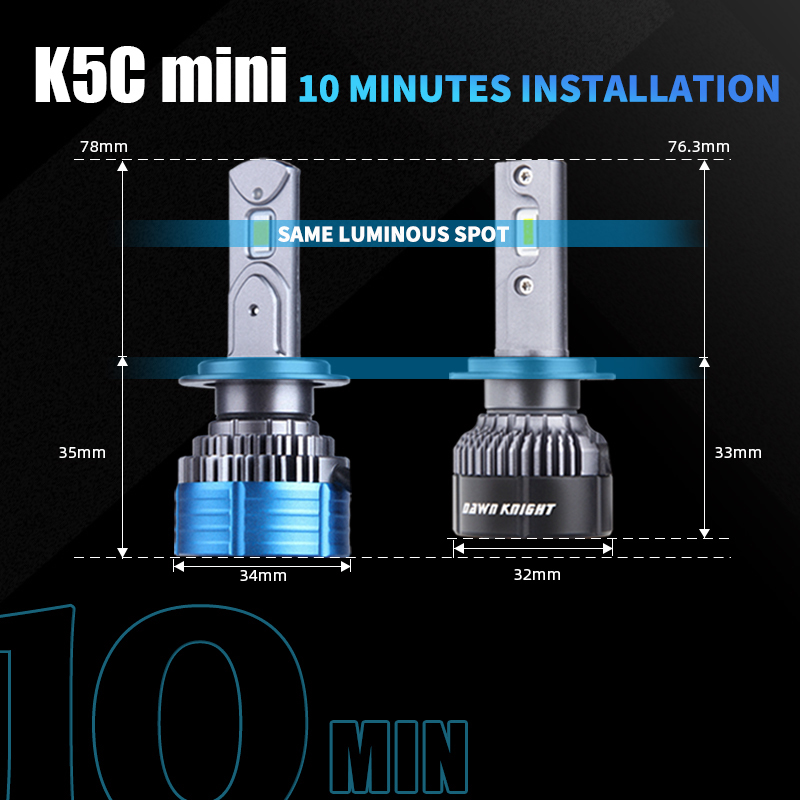 DAWNKNIGHT K5C Mini 40 واط H7  - مراجعة Night Vision Goggles Gen 3 وسعره