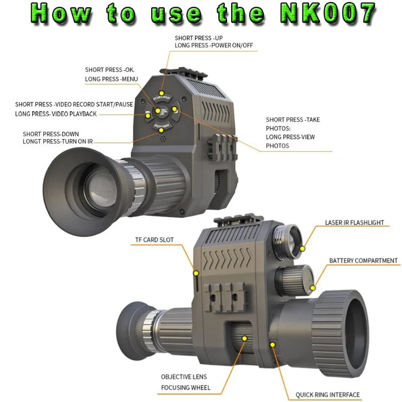منظار رؤية ليلية رقمي أحادي ال - مراجعة Night Vision Scope 4X Digital وسعره
