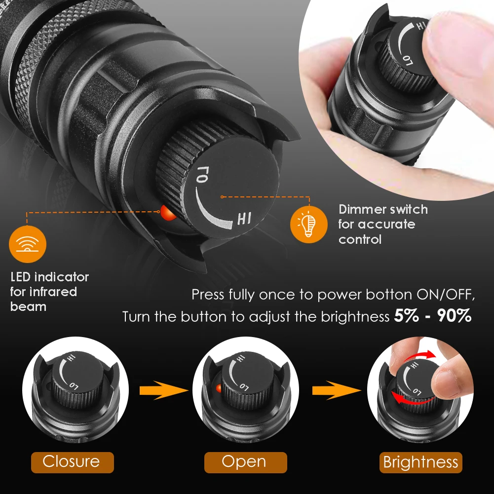 مصباح يدوي للصيد فريد من نوعه  - مراجعة Ir Illuminator 850Nm Flashlight وسعره