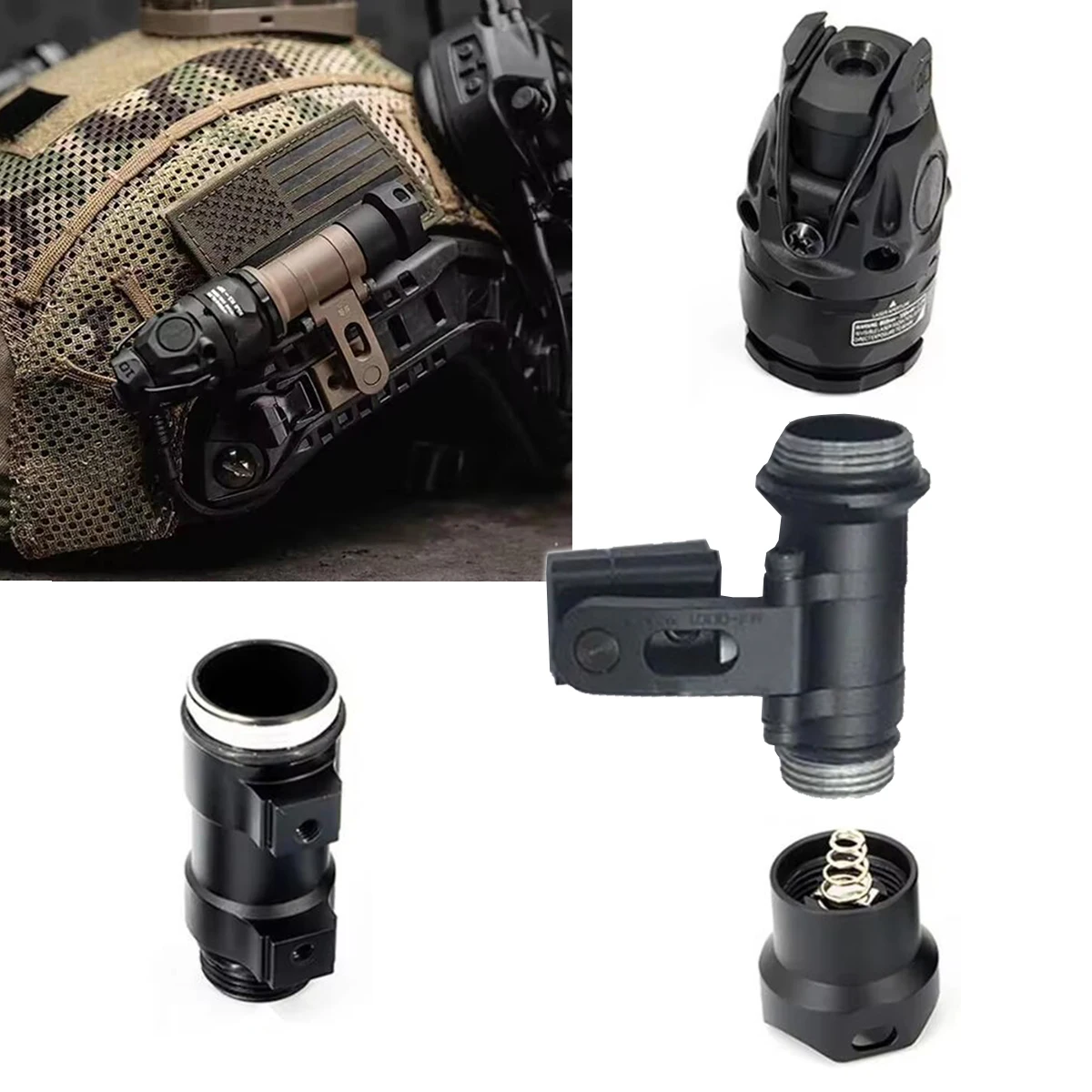 MICH2000 قوس خوذة KIJI K10 كشا - مراجعة Ir Illuminator 850Nm Flashlight وسعره