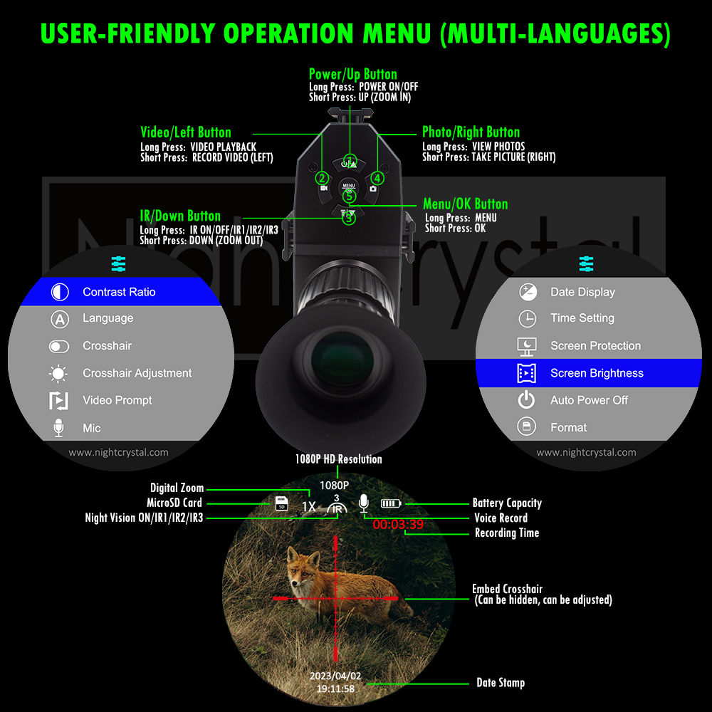 منظار رؤية ليلية Megaorei NK00 - مراجعة Night Vision Monocular 1080P وسعره