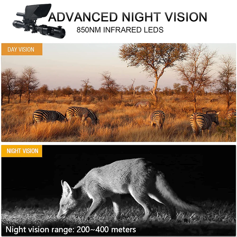 الصيد Riflescope للرؤية الليلي - مراجعة Night Vision Rifle Scope Ir 850Nm وسعره