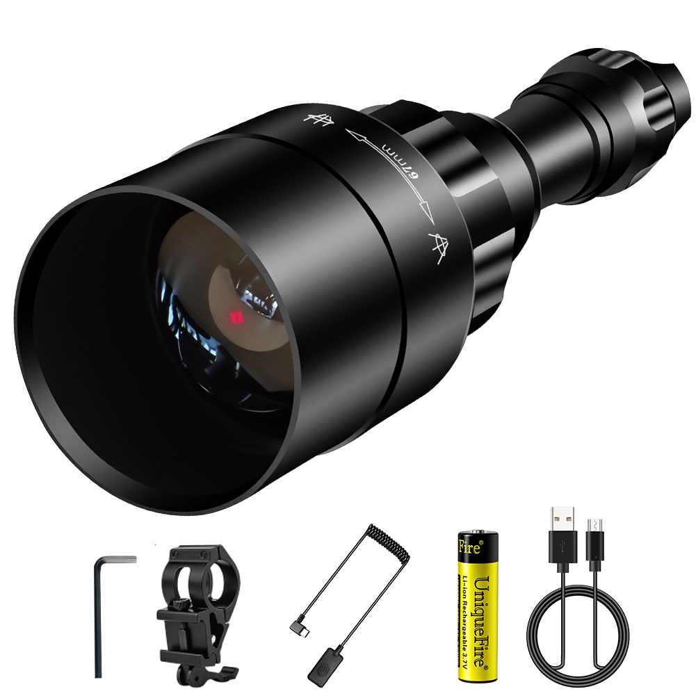 UniqueFire 1605 67 مللي متر عد - مراجعة Ir Illuminator 850Nm Flashlight وسعره